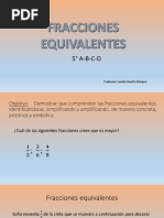 Fracciones Equivalentes S.Huerta 5°básico Matemática 1