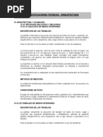 Especificaciones Tec Arquitectura