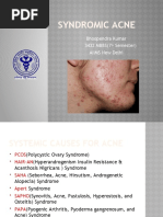 Syndromic Acne: Bhoopendra Kumar 3432 MBBS (7 Semester) AIIMS New Delhi