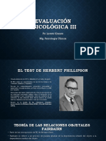 Evaluación Psicológica Iii: Ps. Loreto Krause Mg. Psicología Clínica