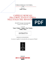 D'Agostino La Musica. La Cappella e Il Cerimoniale Alla Corte Aragonese Di Napoli