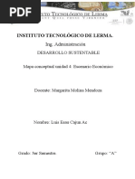 Mapa Conceptual Unidad 4 Desarrollo Sustentable: Escenario Económico