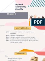 Chapter #5-Ethics, Corporate Social Responsibility, and Sustainability