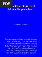 8 Selected Response Items