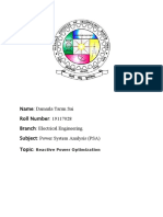 Name: Damarla Tarun Sai Roll Number: 19117028 Branch: Electrical Engineering Subject: Power System Analysis (PSA) Topic