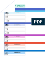 Social Media Marketing Calendar