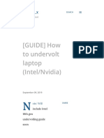 (GUIDE) How To Undervolt A Laptop (Intel - Nvidia)