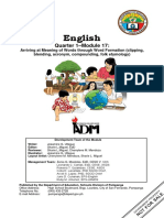 English9 - q1 - Mod17 - Arrive at Meaning of Words Through Word Formation Clipping Blending Acronymy Compounding Folk Etymology Etc.