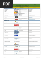 Approved Vendor List
