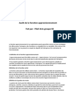 Audit de La Fonction Approvisionnement Word