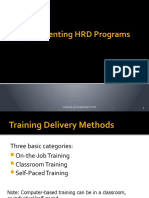 Implementing HRD Programs: Learning & Development 2011 1