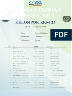 Laporan Harian Minggu Ke 3 KKM 25