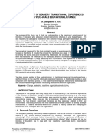 A Case Study of Leaders' Transitional Experiences During Wide-Scale Educational Change