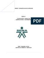 Modulo 3 Clasificación y Manejo de Desinfectantes y Detergentes