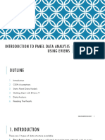 Introduction To Panel Data Analysis Using Eviews