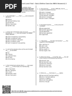 Mixed Tenses Advanced Level Test - Quiz (Online Exercise With Answers) 2