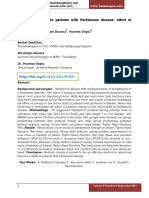 Fine Motor Skills in Patients With Parkinsons Disease: Effect of Auditory Cueing