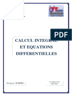 Cours de Calcul Integral Et Equations Differentielles