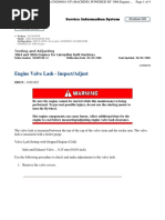 Engine Valve Lash - Inspect/Adjust: Shutdown SIS Previous Screen