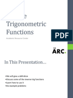 Inverse Trigonometric Functions