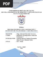 Caso Practico - Disolución, Liquidación y Extinción