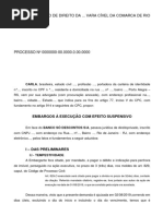 Peça Processual Da Situação Problema I - Embargo À Execução Com Efeito Suspensivo