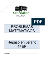 CUADERNILLO PROBLEMAS Verano 4º EP