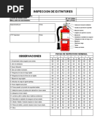 Formato de Inspección de Extintores