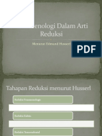 Fenomenologi Dalam Arti Reduksi