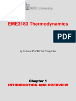 EME3183 Thermodynamics: by Ir Assoc Prof DR Tan Yong Chai