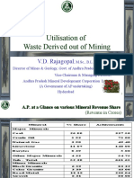 Utilisation of Waste Derived Out of Mining: V.D. Rajagopal