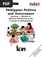 Philippine Politics and Governance: Quarter 1 - Module 4: Nations and States in The Context of Globalization