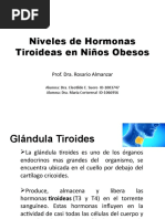 Niveles de Hormonas Tiroideas en Niños Obesos