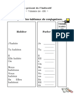 Verbes en Er Au Present de Lindicatif Exercice Grammatical Feuille Dexercices - 18398