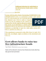 Govt Allows Banks To Raise Tax-Free Infrastructure Bonds