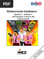 Homeroom Guidance: Quarter 1 - 1: Self - Analysis: A Step To My Improvement