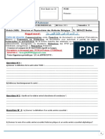 Controle Finale BIOCHIMIE GBMS1 S AUTOMNE 2021