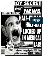 Weekly World News Aug 31st 1999 - Bat Boy Secret, Half-Human, Half-Bat