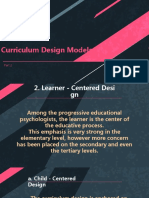 Curriculum Design Models