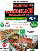 Daftar Menu Makanan Warteg Berkah Bahari - Pedurenan Ciledug