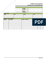 Internal Audit Checklist Q1 - ISO 2015