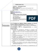 CURRICULUM VITAE Robert KIKIDI Candidature Au Poste de Coordinateur-Trice Nexus - Aide Au Développement