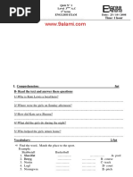 Quiz #1 Level 3 A.C 1 Term School Year: Date: 25 / 10 / 2008