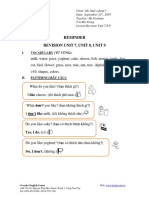 Reminder Revision Unit 7, Unit 8, Unit 9: I. Vocabulary (T V NG)