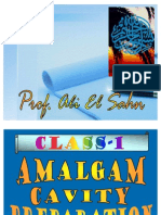 Amalgam Cavity Preparation Class 1