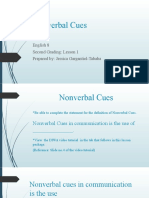 Nonverbal Cues: English 8 Second Grading: Lesson 1 Prepared By: Jessica Gargantiel-Tababa