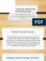 Catalogo de Defectos de Producción