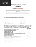 221-101 Principles of Financial Accounting Assignment 06 Deadline