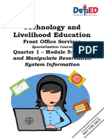 Technology and Livelihood Education: Front Office Services Quarter 1 - Module 5:access