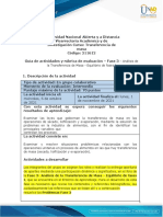 Actividades y Rúbrica Unidad 2 - Fase 3 - Análisis de La Transferencia de Masa - Equilibrio de Fases I